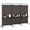 Brown, variant on Costway 3-Panel Room Divider with Storage Shelves 6FT Tall Folding Privacy Screen on Wheels White