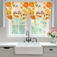 thumbnail image 4 of Hello Fall Tie Up Curtains for Windows, Adjustable Balloon Window Shades, Orange Yellow Pumpkins Thanksgiving Beige Kitchen Window Treatments Adjustable Roll Up Curtain for Basement/Nursery 52"x45", 4 of 8