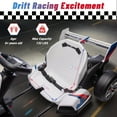 thumbnail image 6 of Licensed BMW Kids Electric Go Kart with Drift Mode, Dual 300W Motors, 36V Battery, Adjustable Seat & LED Lights, Akaber 2-Speed Drift Kart for Ages 6-12, 6 of 9