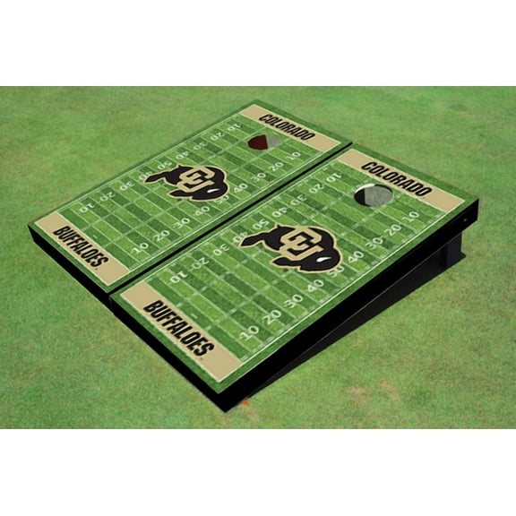 University of Colorado Gold Matching Football Field Custom Cornhole Boards