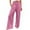 Hot Pink, variant on Women's Cotton Linen Loose Wide Leg Pants High Waist Straight Pants Casual Pants Plus Size Wide leg Pants for Women