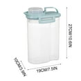 thumbnail image 2 of Flip Tite Storage Container with Lid Airtight Easy Open, Stackable Acrylic Canister Jar for Kitchen Pantry Organizer, Snack Cracker Pasta Cereal Pet Food Treats Cat Dog (Blue), 2 of 8