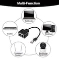 thumbnail image 3 of Gigabit Ethernet Splitter RJ45 1 Male To 2 Female LAN Ethernet Cable Splitter Cable Ethernet Socket Connector Extension Cable, 3 of 8