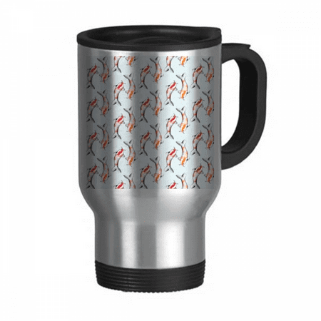 

Chinese Fish Pattern Pair Tradition Travel Mug Flip Lid Stainless Steel Cup Car Tumbler Thermos
