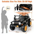 thumbnail image 5 of Wisairt 12V Kids Ride on Truck, Powered Ride on Car w/ Remote Control, 3 Control Modes, Parent Child Co-Driving, Bluetooth, LED Lights (Black), 5 of 11