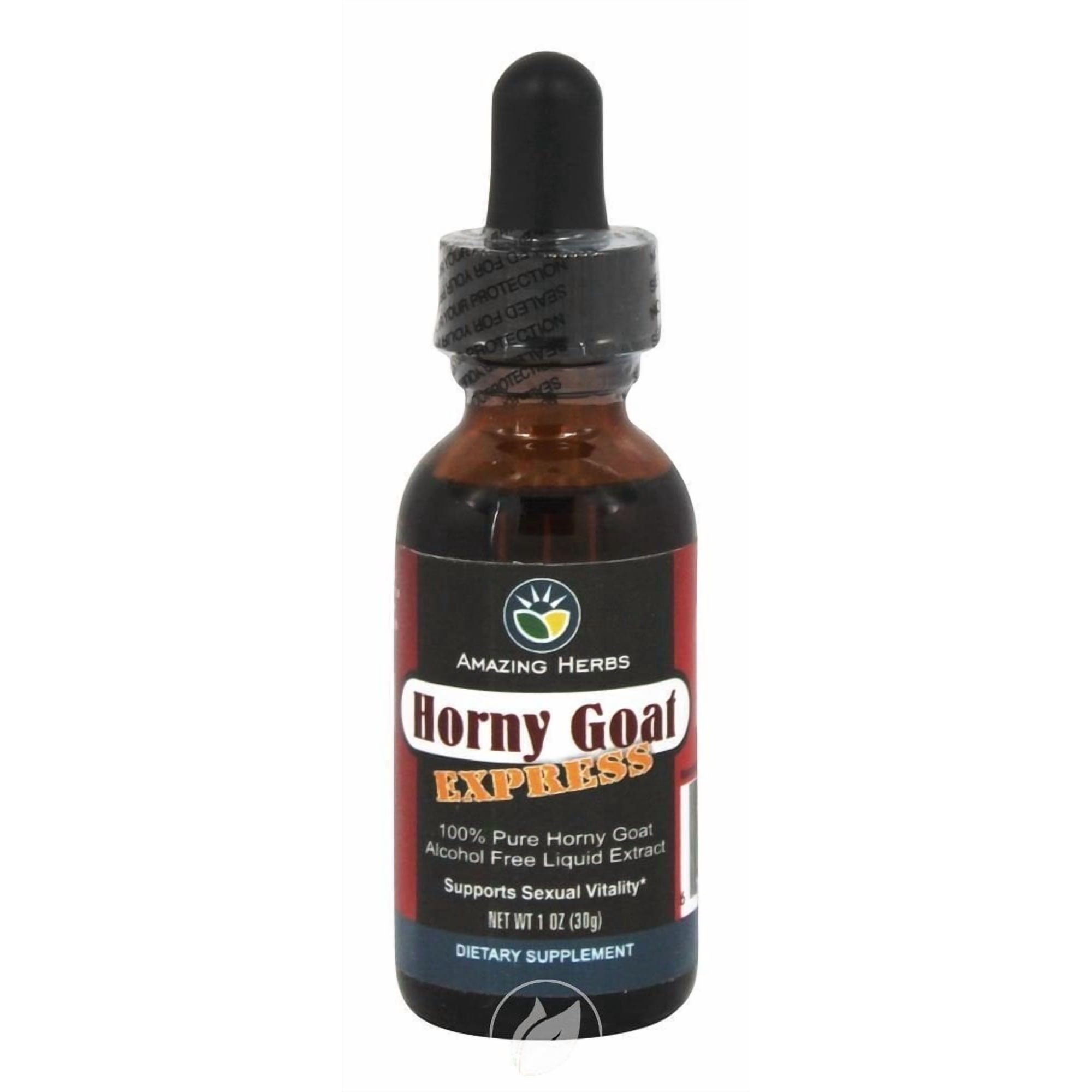 Amazing Herbs Horny Goat Express Liquid Extract Vitality, 1 oz, 4-Pack