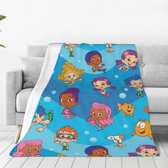 Bubble Guppies Ultra-Soft Micro Fleece Blanket Cozy Blanket Thick Warm Plush Throw Blanket Sofa Cushion