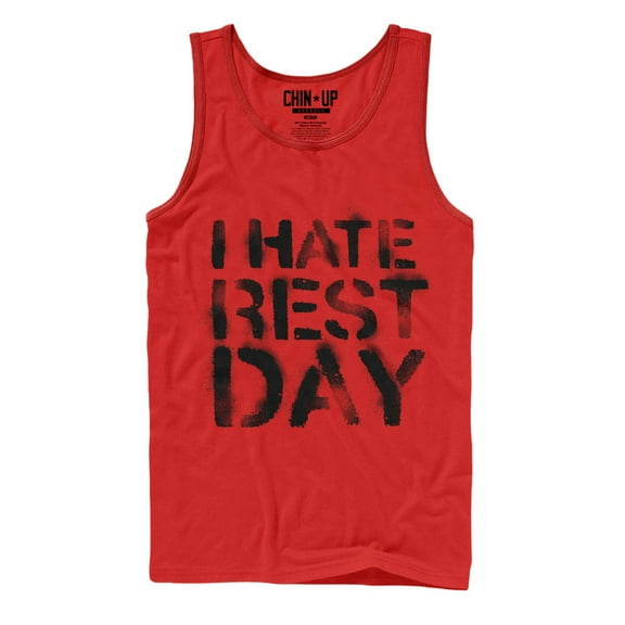 Men's CHIN UP Rest Day Tank Top Red Large