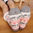 thumbnail image 6 of FOCUSSEXY Womens Fuzzy Socks with Grips Non Slip Slipper Socks Cozy Christmas Gift Warm Fluffy Gripper Socks 4 Pair, 6 of 7
