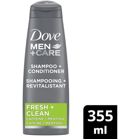 Dove 2 In 1 Shampoo & Conditioner Fresh Clean with Caffeine & Menthol 355 ml