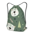 thumbnail image 3 of XMXT Waterproof Gym Bag, Cartoon Pine Bear Drawstring Backpack for Men, s, 3 of 8