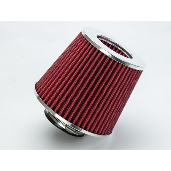 RED 3.25" 82.5mm Inlet Cold Air Intake Cone Replacement Quality Dry Air Filter