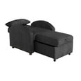 thumbnail image 6 of Serta Thornton Modern Convertible Chair with Twin Size Sleeper, Black Chenille Fabric, 6 of 16
