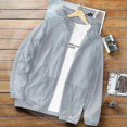 thumbnail image 4 of Men's Ice Silk Clothing Summer Sun Protection Ultra-thin Hooded Jacket Beach Topcoat Outdoor Waterproof Cool Quick-drying Coat, 4 of 5