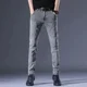 thumbnail image 4 of Pantalones con bolsillos elásticos para hombre, pantalones vaqueros ajustados para hombre, pantalones vaqueros ajustados, casuales, ajustados, elásticos, originales, primavera y otoño, Kpop, 4 of 5