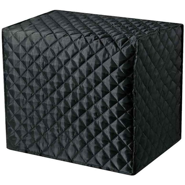 Nvzi Funda para máquina de pan, funda protectora acolchada para tostadora, protector de utensilios para hornear con costuras de diamante, protege tu electrodoméstico (negro)