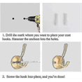 thumbnail image 5 of Hook Coats And Hats 2 Pieces Metal Coat Hooks Hanging Clothes Hook Towel H For Kit, Bath, 5 of 5