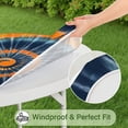 thumbnail image 5 of Orange Blue Tie Dye Mandala Pattern Round Fitted Tablecloth with Elastic Edge,Dining Table Cover Waterproof,Outdoor Round Tablecloth for Camping,Dining,Indoor and Outdoor, 5 of 7