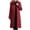 Burgundy, variant on TFEOQRY Women's Padded Coats Parkas Long Sleeved Woolen Cotton Jacket with Pocket Zipper Medium Length Hooded Jacket Coat Burgundy