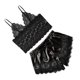 thumbnail image 3 of Conjunto de Pijamas de Lencería de Encaje para r Ropa de Dormir Camisón Lencería Lencería Ropa de Dormir Camiseta Pantalones Cor Negro XXXL Yinane Braguitas de encaje para mujer, 3 of 8