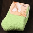 thumbnail image 2 of Audhol Clearance! Comfort Running Socks Home Women Girls Soft Bed Floor Socks Fluffy Warm Winter Pure Color Dark Geen, 2 of 4