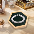 thumbnail image 2 of Lijie Hexagonal Jewelry Display Tray Jewelry Organizer Showcase Lightweight Jewellery Dark Green, 2 of 6
