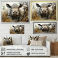 thumbnail image 4 of Designart "Africa Hogs Eccentricities" Animals Floater Framed Canvas Wall Art, 4 of 7