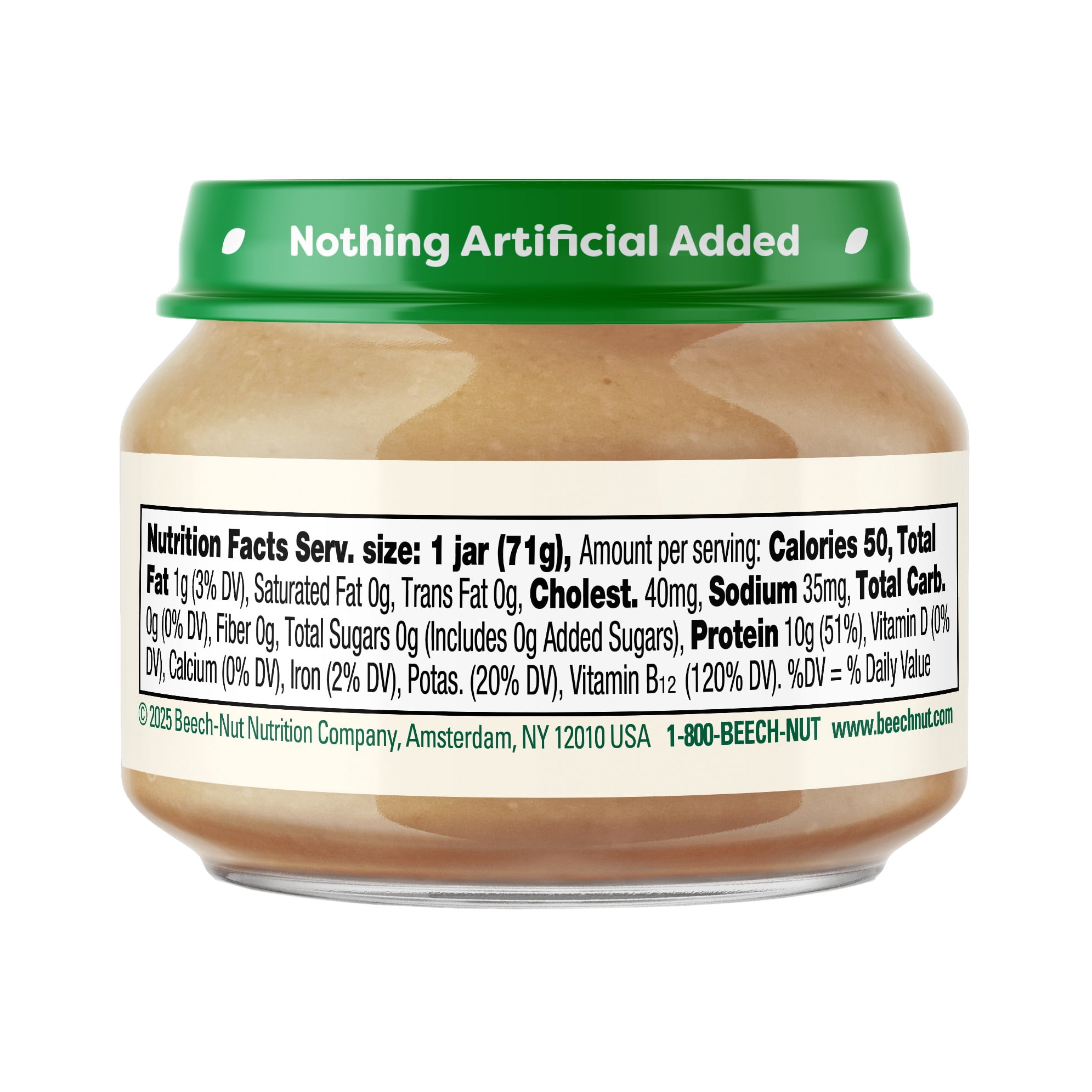 (3 pack) Beech-Nut Stage 1 Baby Food, Beef & Beef Broth, 2.5 oz Jar