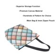 thumbnail image 3 of FORMRS Womens Canvas Tote Bag with Zipper Inner Pocket Shoulder Handbag, Colorful Art Pattern, 3 of 7