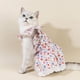 thumbnail image 3 of Ropa de algodón para mascotas, primavera y verano, vestido floral con mangas voladoras, ropa para gatos de peluche, 3 of 6