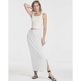 thumbnail image 5 of 3 Pack: Women's Ribbed High Waisted Maxi Skirt With Side Slit - Casual Long Pencil Skirt, 5 of 6