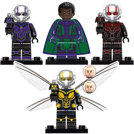 4 Pcs Superhero Action Figures Ant-Man Minifigures Building Blocks Toys, 1.77 inch Super Hero Minifigures Building Kits Toys for Kids Adult Birthday Gift