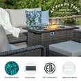 thumbnail image 4 of Brafab Patio Furniture Sets with Swivel Chairs and Fire Pit Table Outdoor Conversation Set for Garden, 4 of 8