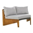 thumbnail image 5 of Half Moon Design Wood Outdoor Furniture Set 6 - Person Patio Metal Conversation Sets Patio Sectional Sofa Set with Cushions and A Coffee Table(Gray), 5 of 9