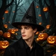 thumbnail image 6 of 2026 Halloween Indoor Decorations Piece Classic Pointed Wizard Hat With Black Bug Ornament Non Woven Fabric For Adult Kid Role Outfit Halloween Party Dress Up And Holiday Wear Accessories, 6 of 7