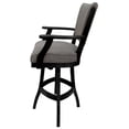 thumbnail image 3 of Classic Counter Solid Wood Bar Stool 26" Seat - Mojave Gray Fabric - Black, 3 of 3