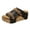 Black, variant on Cork Footbed Slides Sandals for Women 2025 Vintage Casual Buckles Chunky Platform Wedge Walking Slip on