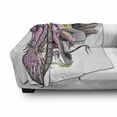 thumbnail image 3 of Dragon Soft Flannel Fleece Throw Blanket, Digital Robotic Cyborg Dragon Character Modern Game Knight Graphic, Cozy Plush for Indoor and Outdoor Use, 50" x 70", Yellow Fuchsia Grey, by Ambesonne, 3 of 6