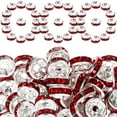 thumbnail image 4 of 200pcs Rondelle Alloy Rhinestone Spacer Beads Charms for Jewelry Making, 4 of 9