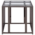 thumbnail image 4 of Adri Rectangular Glass Top Side End Table Black Nickel, 4 of 6