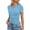c01Blue, variant on Henley Shirts for Women V Neck Button Down Slim Fit Tops Casual Solid Color Basic Tees Fitted Ribbed Work Tops Blue L