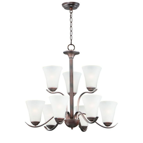 12076FTOI Maxim Lighting Vital-9 Light Chandelier-26 Inches wide by 25 inches high-Oil Rubbed Bronze Finish -Traditional Installation