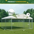 thumbnail image 2 of SELOOYE Outdoor Large Dog Kennel 10 x 10 FT, Heavy Duty Dog Enclosure with UV & Rain-Proof Fully Covered Roof, Rustproof Metal Mesh, Double Security Locks, 2 of 8