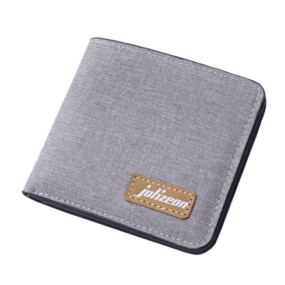 IAJFHAFS Wallets for man Fashion ID Short Wallet Solid Color Women Men Canvas Hasp Purse Multiple Card Slots Clutch Bag