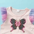 thumbnail image 7 of Bellafa Little Girls Sequin Tulle Dresses Princess Flutter Sleeve Tutu Dress For 2-8Y Toddler Girl Casual Party Dress, 7 of 7