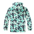 thumbnail image 3 of TIREOW Girls and Boys Hooded Jacket Abstract Print Rainproof Windproof Windbreaker Coat Unisex Zip Up Windbreaker Jacket, 3 of 5