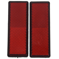 thumbnail image 3 of 10X Rectangle Red Reflectors Universal for Motorcycles ATV Bikes Dirt Bikes,10 Pcs x Reflective sheet (With mounting screw on back for easy installation.),Red, 3 of 5