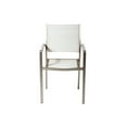 thumbnail image 3 of Benzara Aluminum 7 piece Modern Outdoor Dining Set-Color:White, 3 of 3