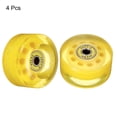 thumbnail image 3 of Uxcell 32 x 58mm Roller Skate Wheels with Bearings 82A Quad Skate Replacement, Shine Yellow 4 Pack, 3 of 6