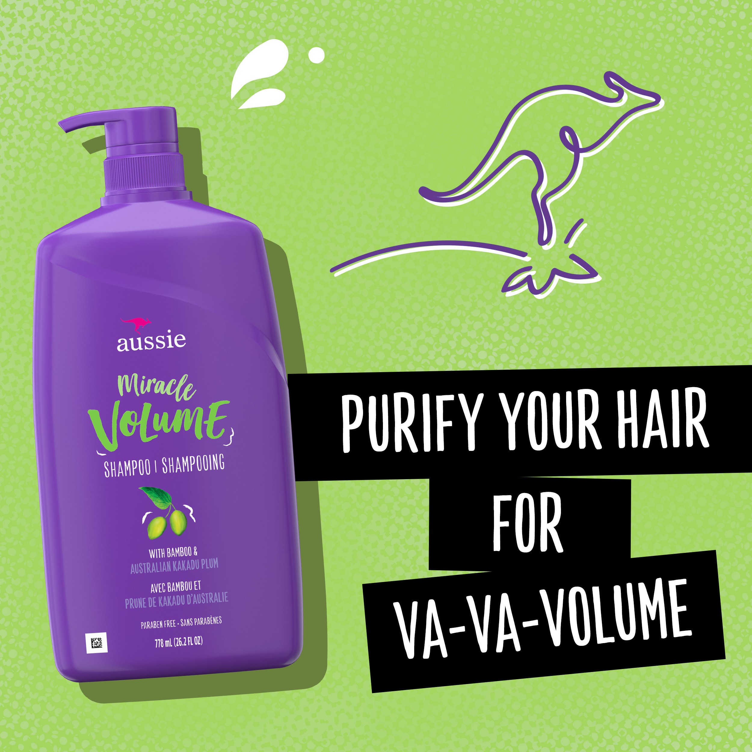 Aussie Miracle Volume with Plum & Bamboo, Paraben Free Shampoo, 26.2 fl oz - image 3 of 10